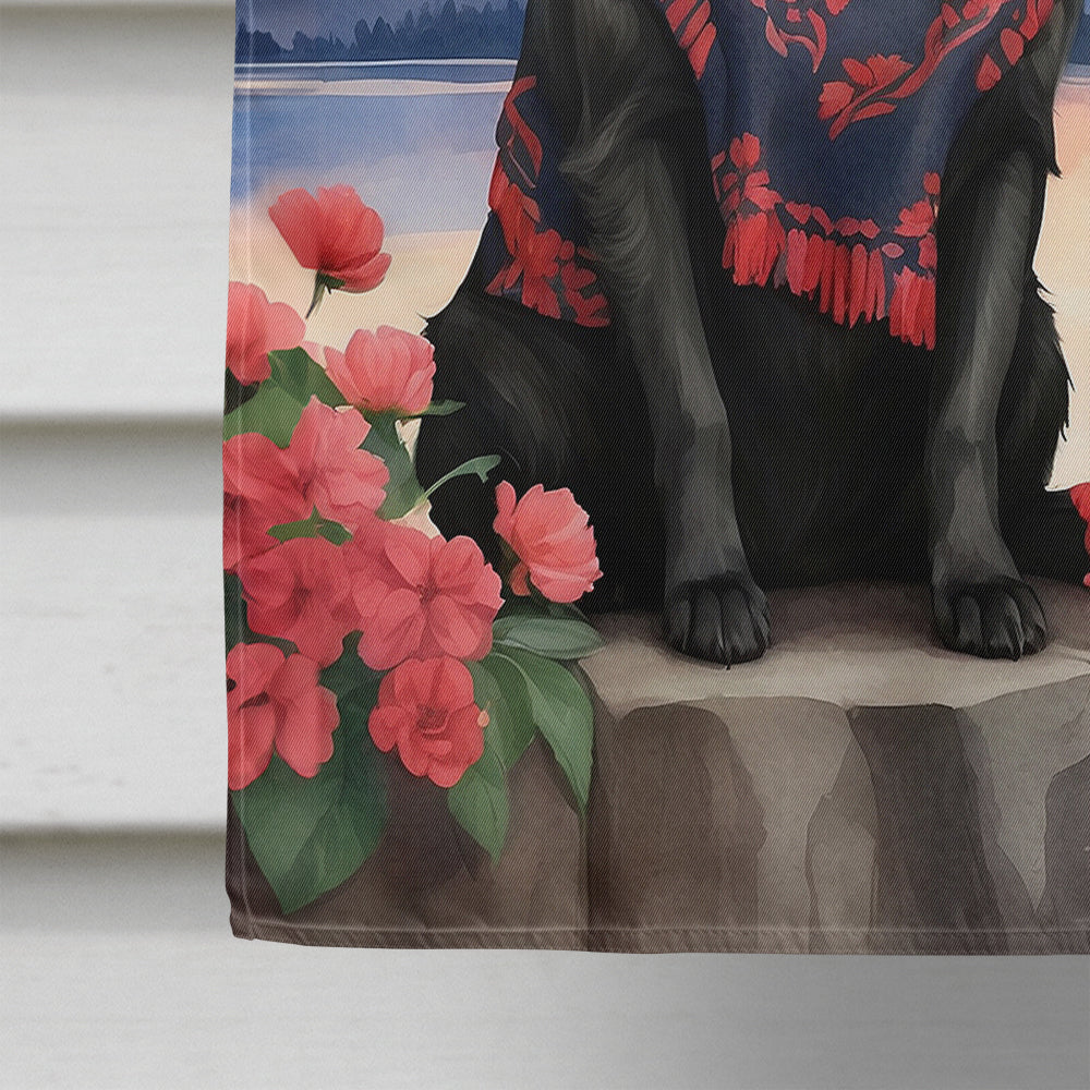 Belgian Sheepdog Two Hearts House Flag