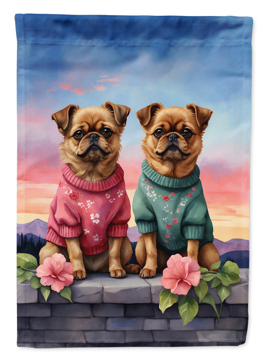 Buy this Brussels Griffon Two Hearts House Flag