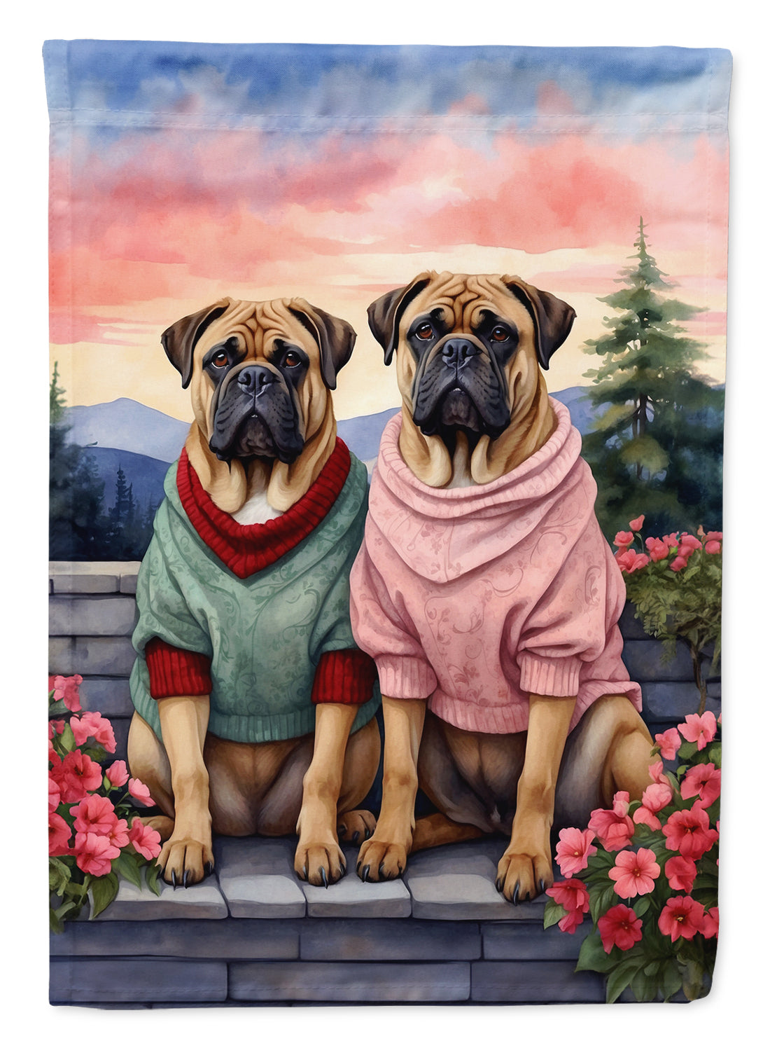 Buy this Bullmastiff Two Hearts Garden Flag