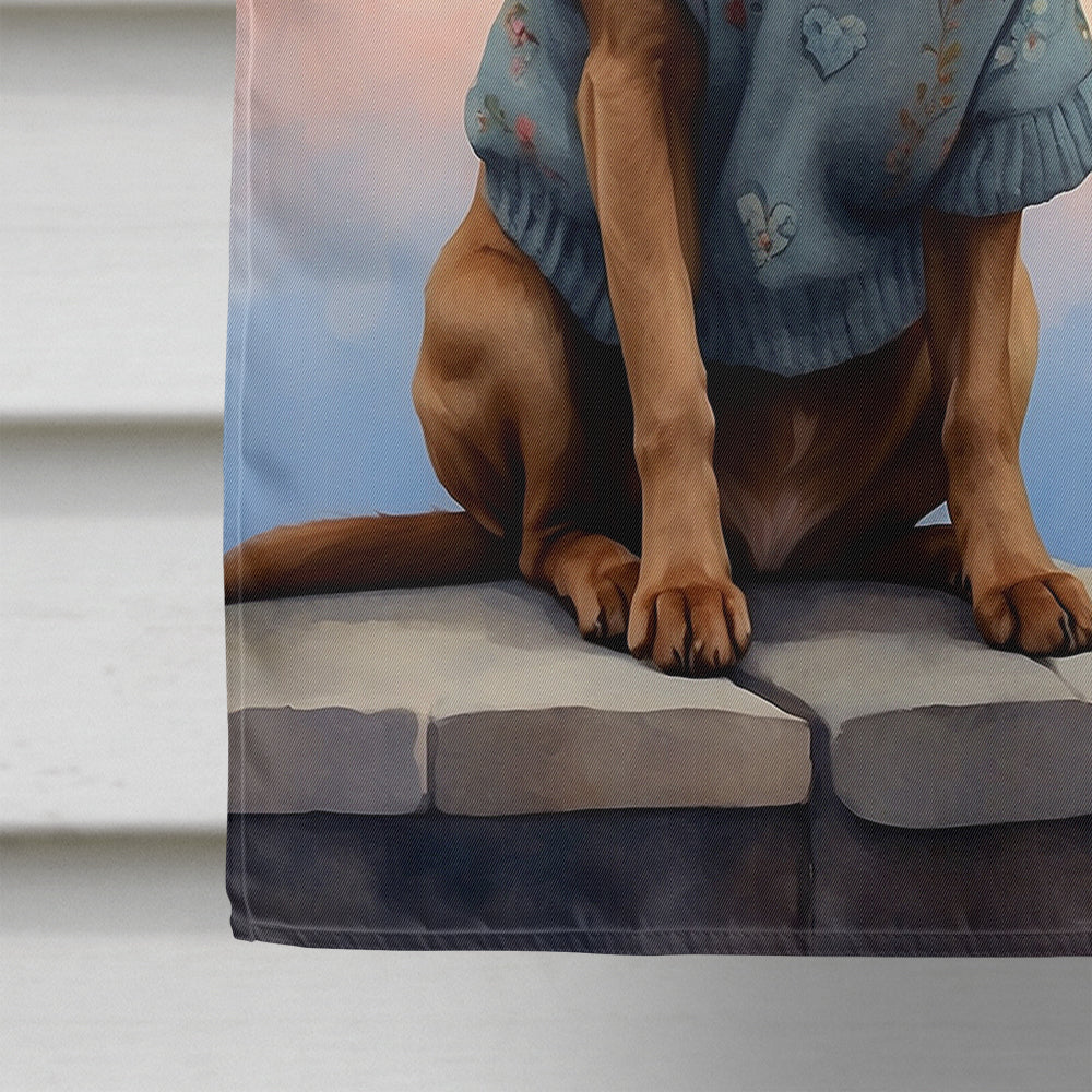 Chesapeake Bay Retriever Two Hearts House Flag