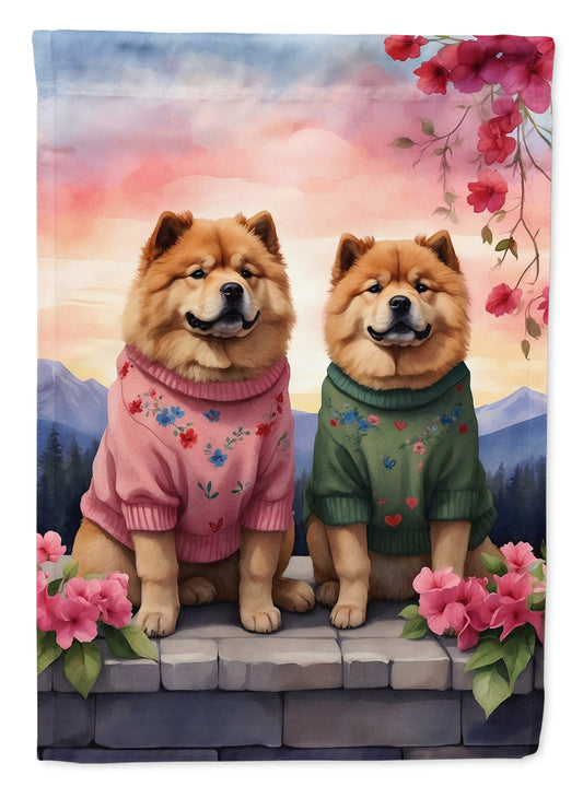 Buy this Chow Chow Two Hearts House Flag