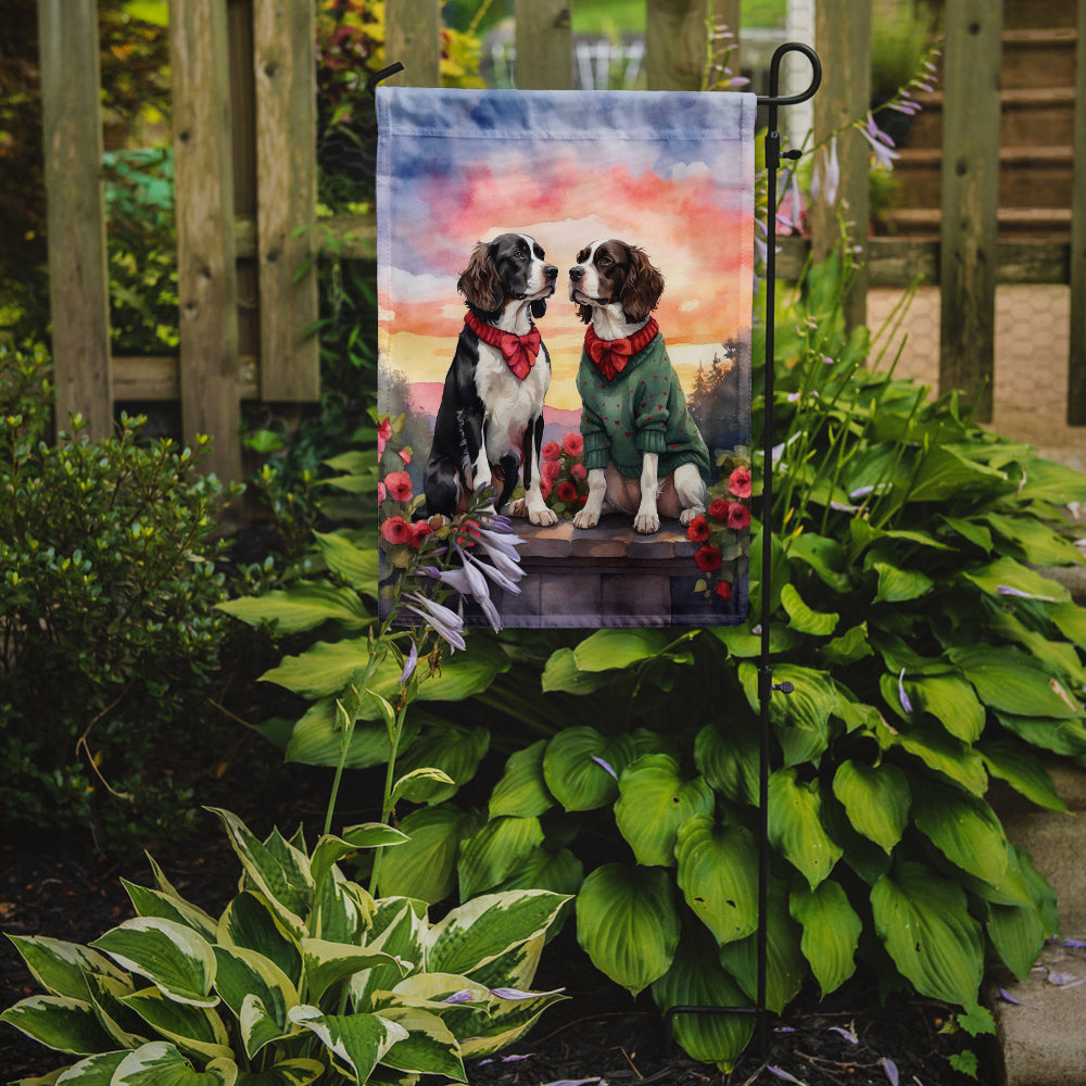 English Springer Spaniel Two Hearts Garden Flag