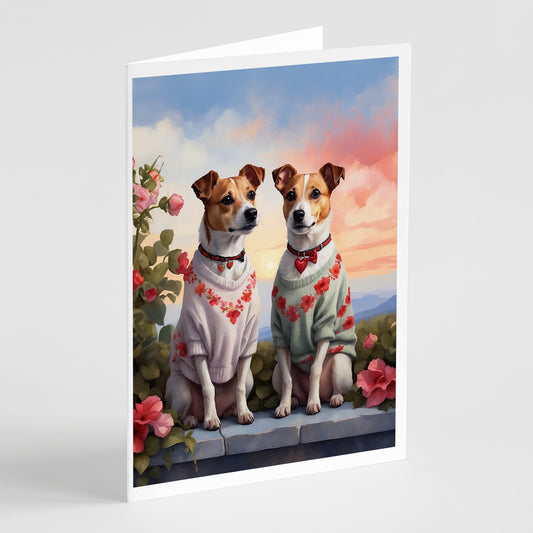 Buy this Jack Russell Terrier Two Hearts Greeting Cards Pack of 8