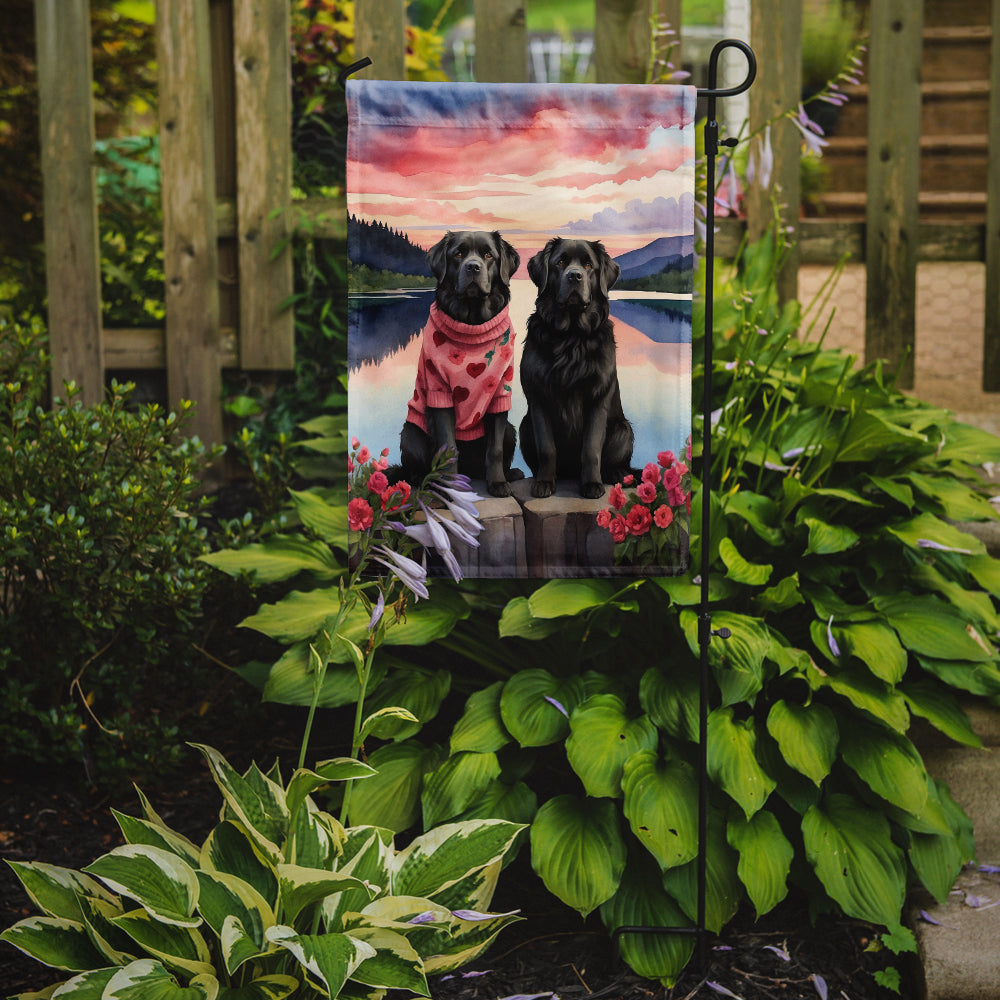 Newfoundland Two Hearts Garden Flag