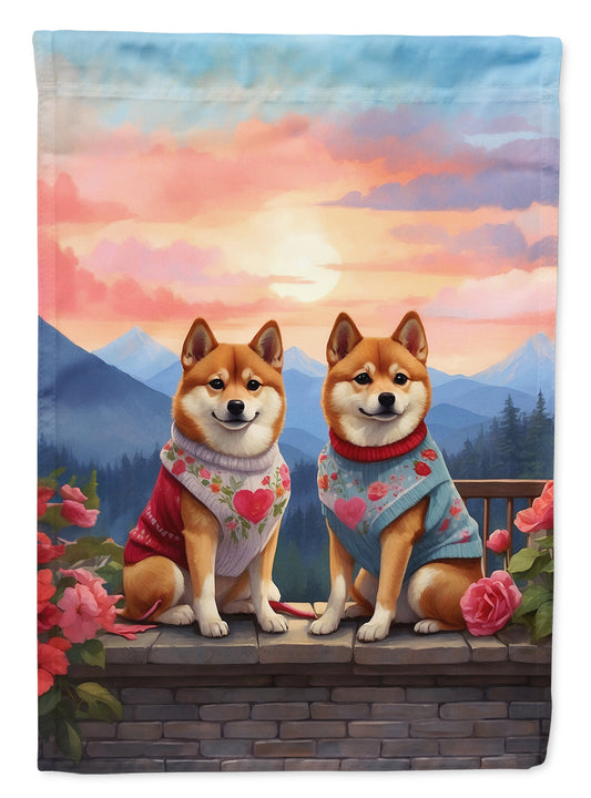 Buy this Shiba Inu Two Hearts House Flag