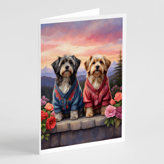 Buy this Tibetan Terrier Two Hearts Greeting Cards Pack of 8