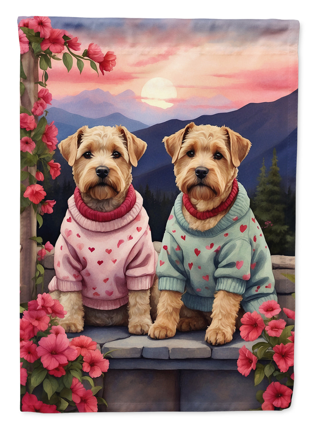 Buy this Wheaten Terrier Two Hearts Garden Flag