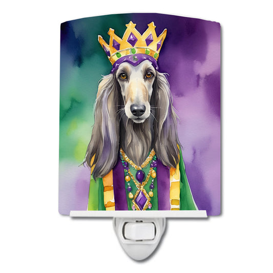 Buy this Afghan Hound King of Mardi Gras Ceramic Night Light