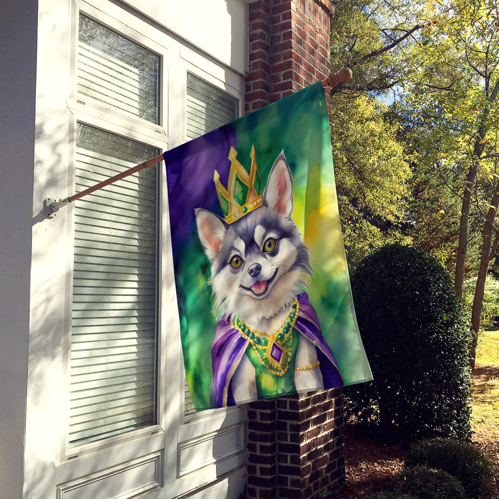 Alaskan Klee Kai King of Mardi Gras House Flag