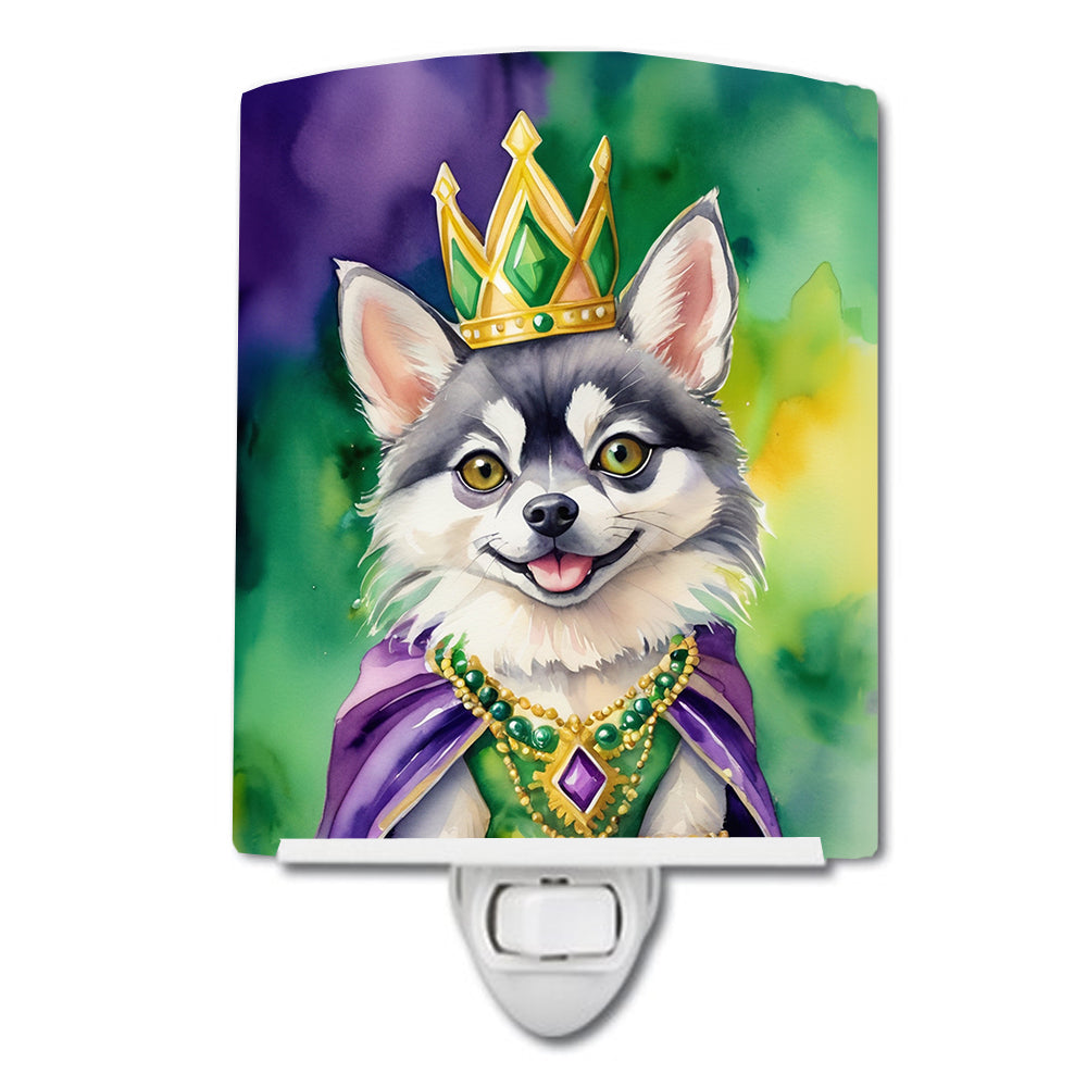 Buy this Alaskan Klee Kai King of Mardi Gras Ceramic Night Light