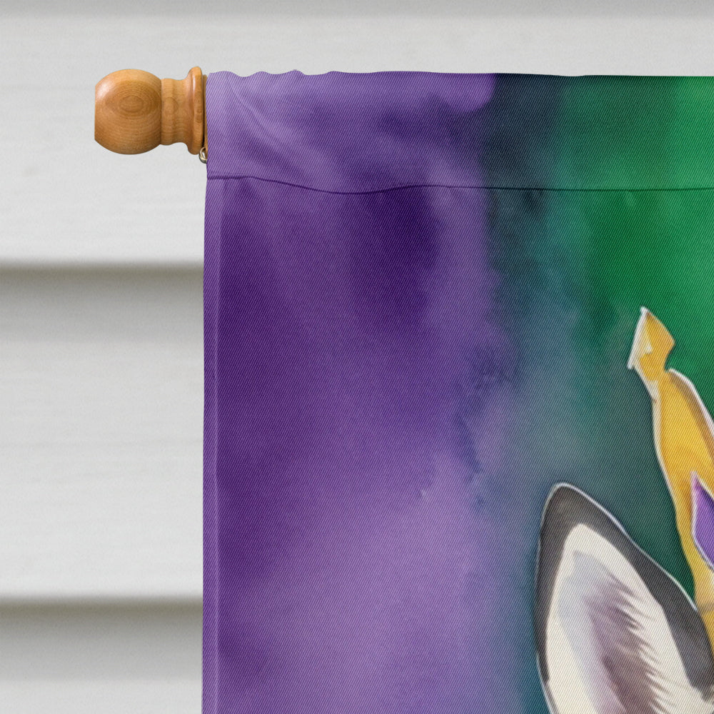 Alaskan Malamute King of Mardi Gras House Flag