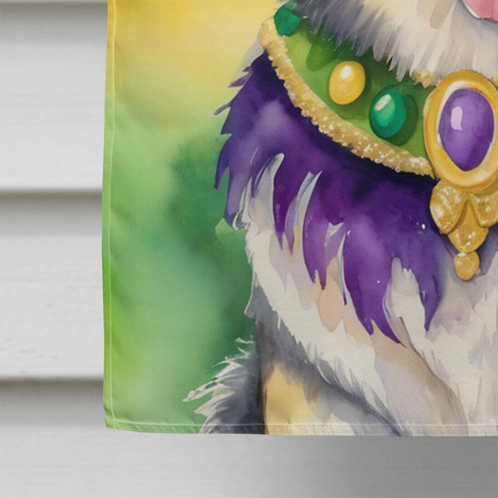 Alaskan Malamute King of Mardi Gras House Flag