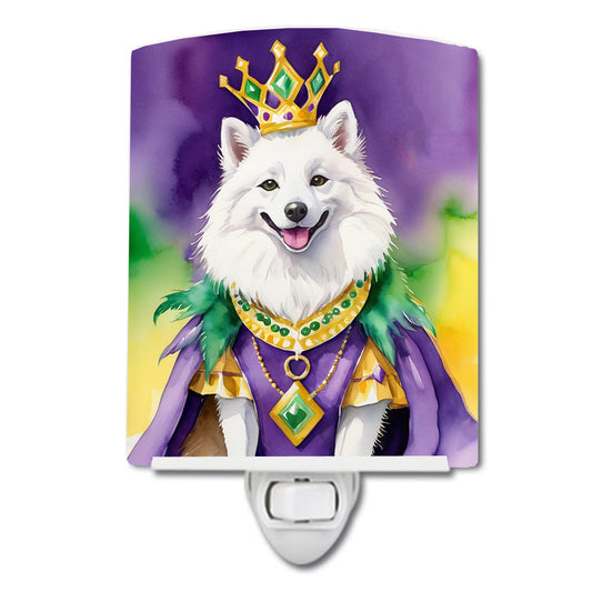 Buy this American Eskimo King of Mardi Gras Ceramic Night Light