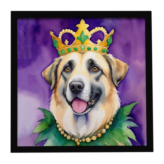 Buy this Anatolian Shepherd Dog King of Mardi Gras Framed Metal Print