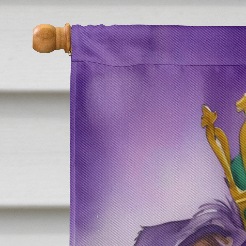 Australian Shepherd King of Mardi Gras House Flag