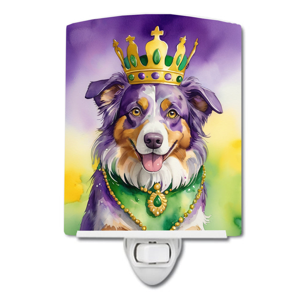 Buy this Australian Shepherd King of Mardi Gras Ceramic Night Light