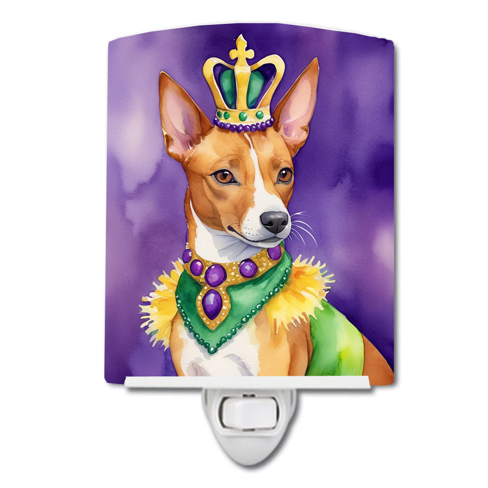 Buy this Basenji King of Mardi Gras Ceramic Night Light