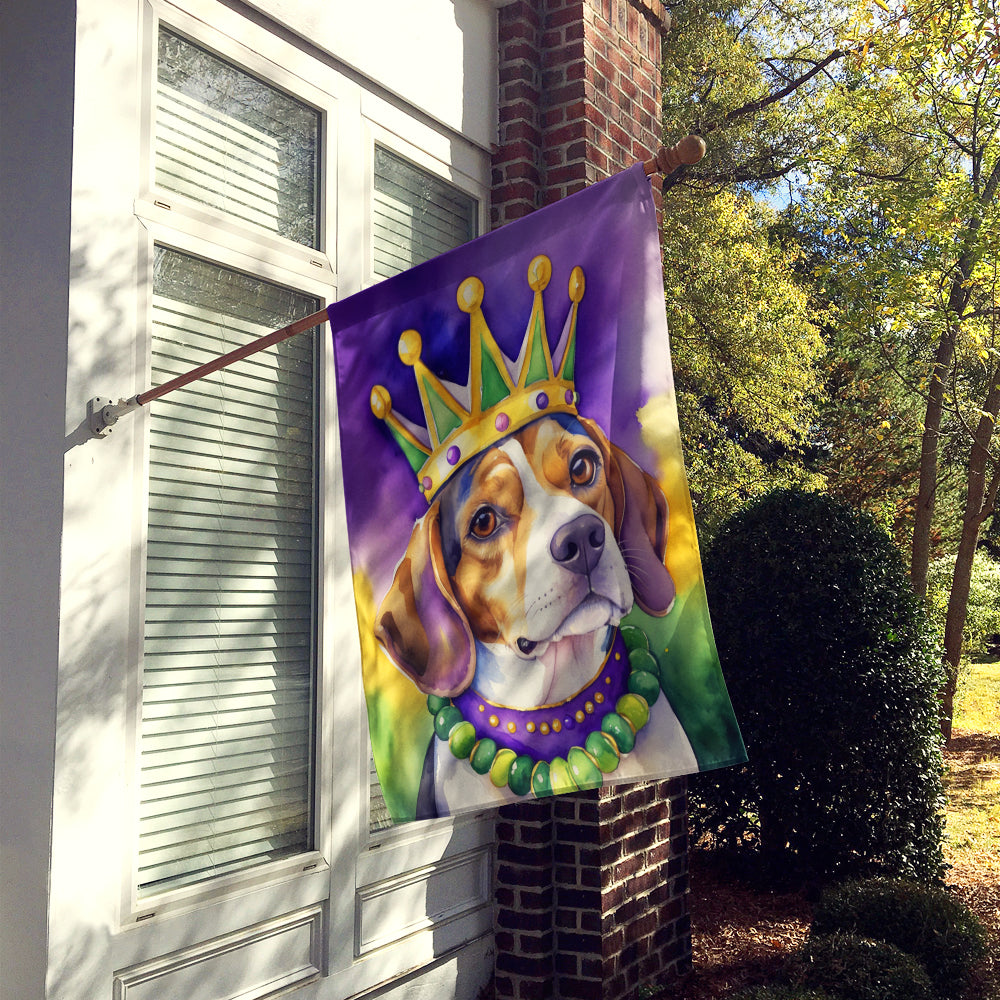 Beagle King of Mardi Gras House Flag