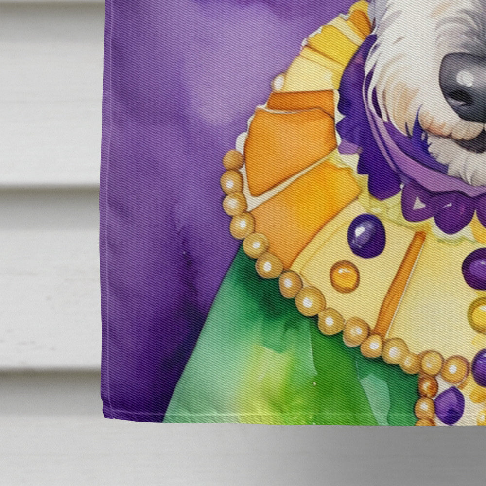 Bedlington Terrier King of Mardi Gras House Flag