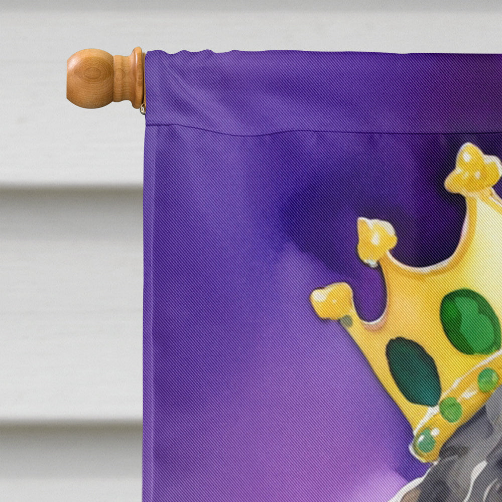 Bernedoodle King of Mardi Gras House Flag