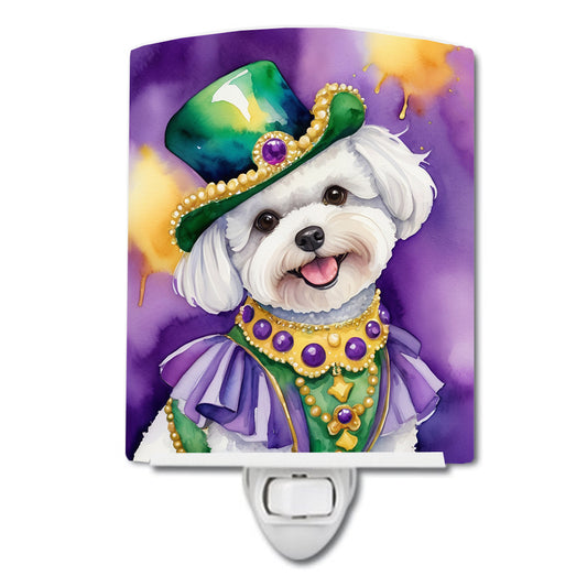 Buy this Bichon Frise King of Mardi Gras Ceramic Night Light