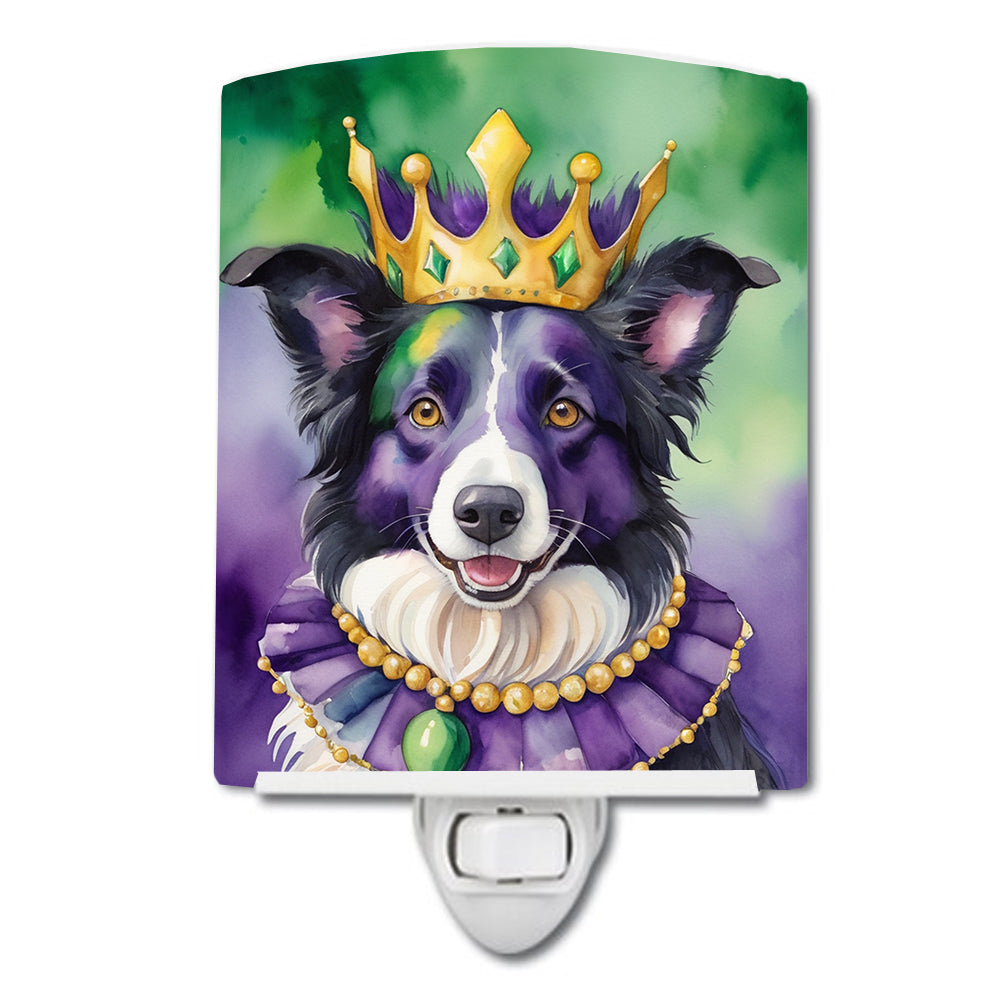 Buy this Border Collie King of Mardi Gras Ceramic Night Light