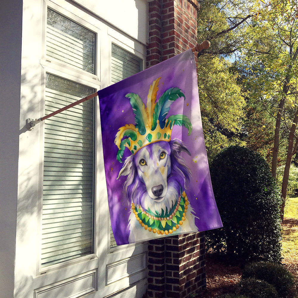 Borzoi King of Mardi Gras House Flag