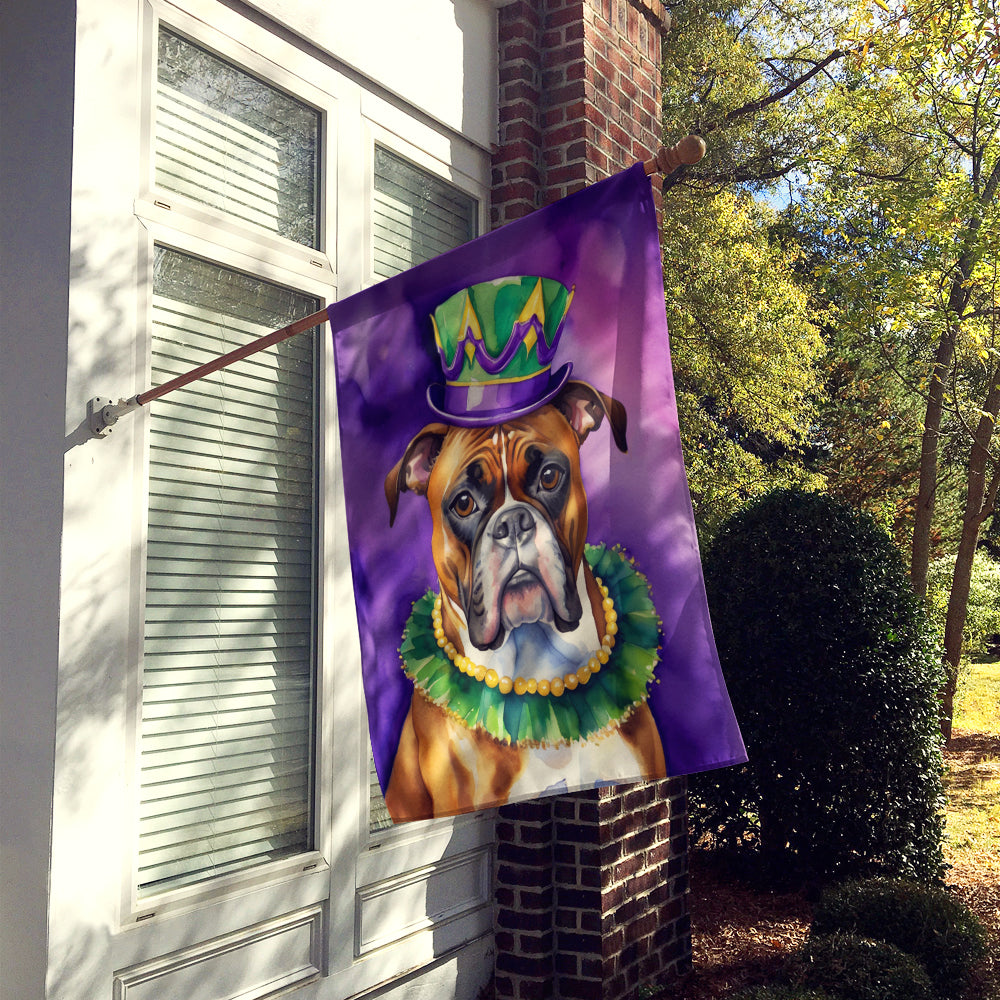 Boxer King of Mardi Gras House Flag