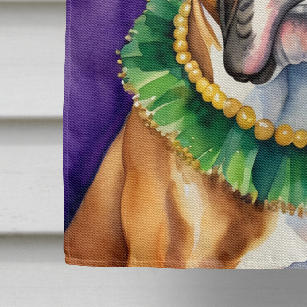 Boxer King of Mardi Gras House Flag