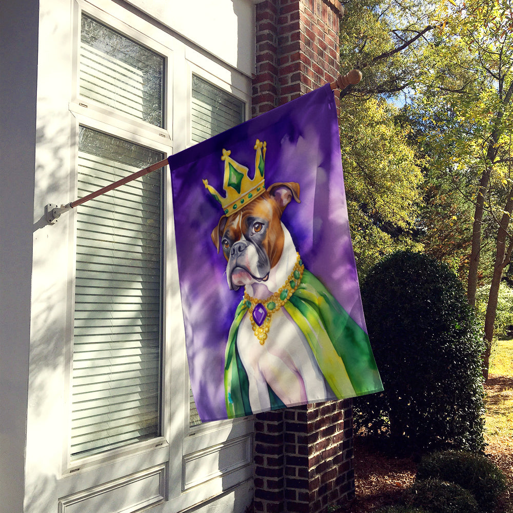 Boxer King of Mardi Gras House Flag