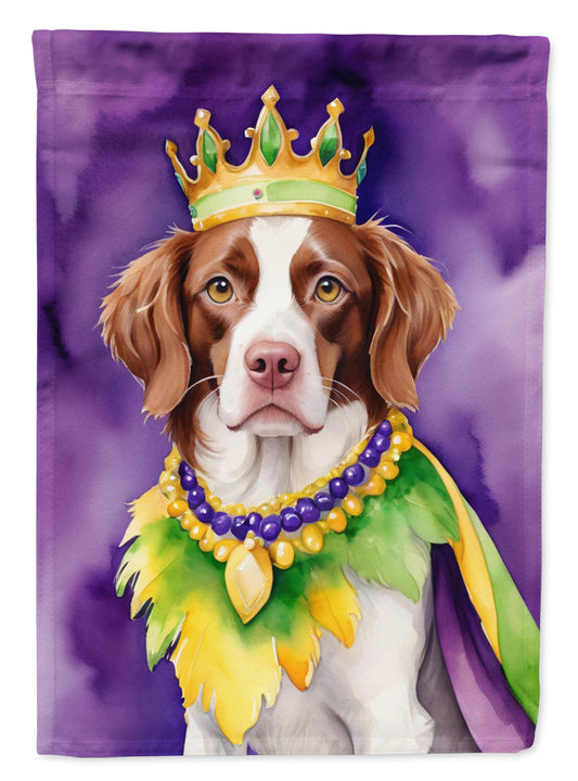 Buy this Brittany Spaniel King of Mardi Gras House Flag