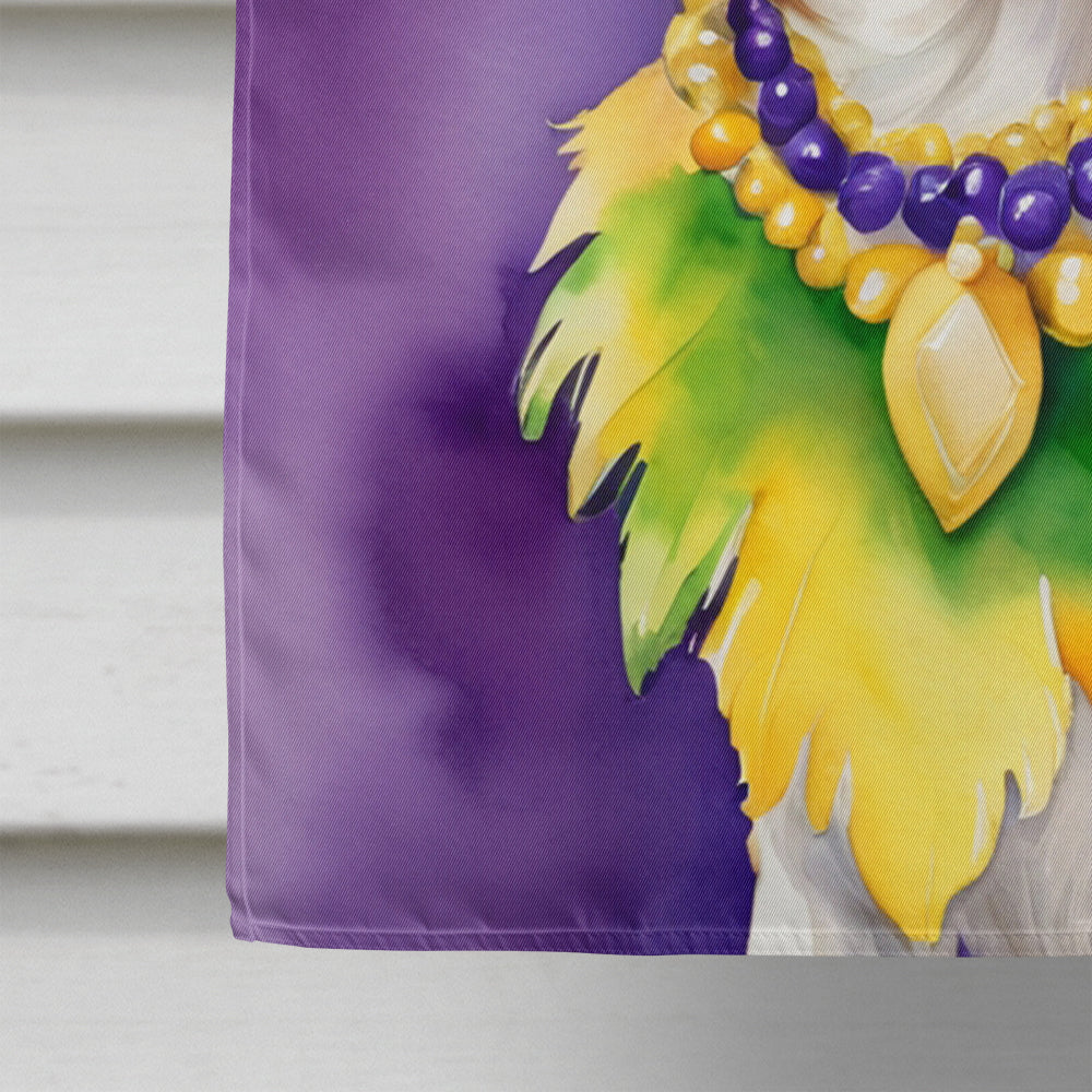 Brittany Spaniel King of Mardi Gras House Flag