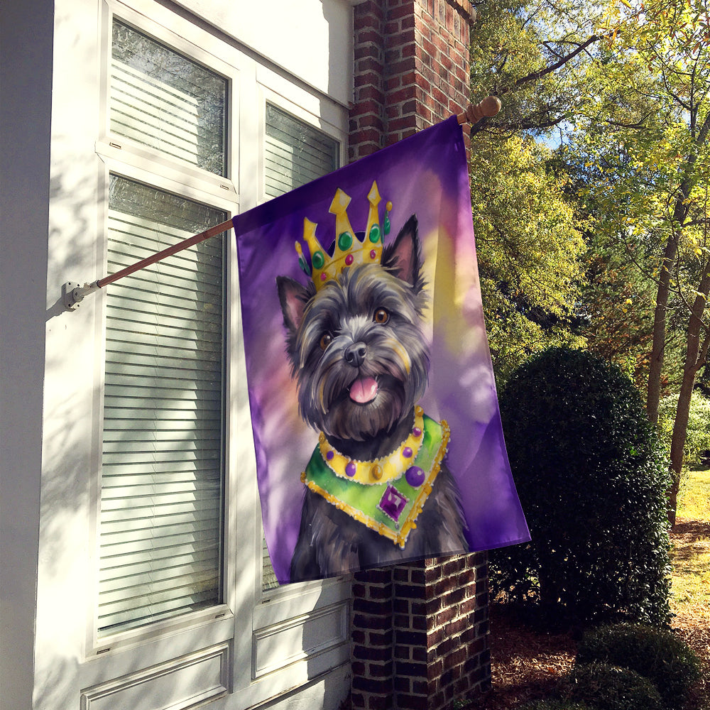 Cairn Terrier King of Mardi Gras House Flag