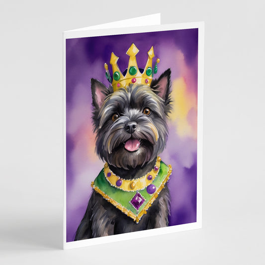 Buy this Cairn Terrier King of Mardi Gras Greeting Cards Pack of 8