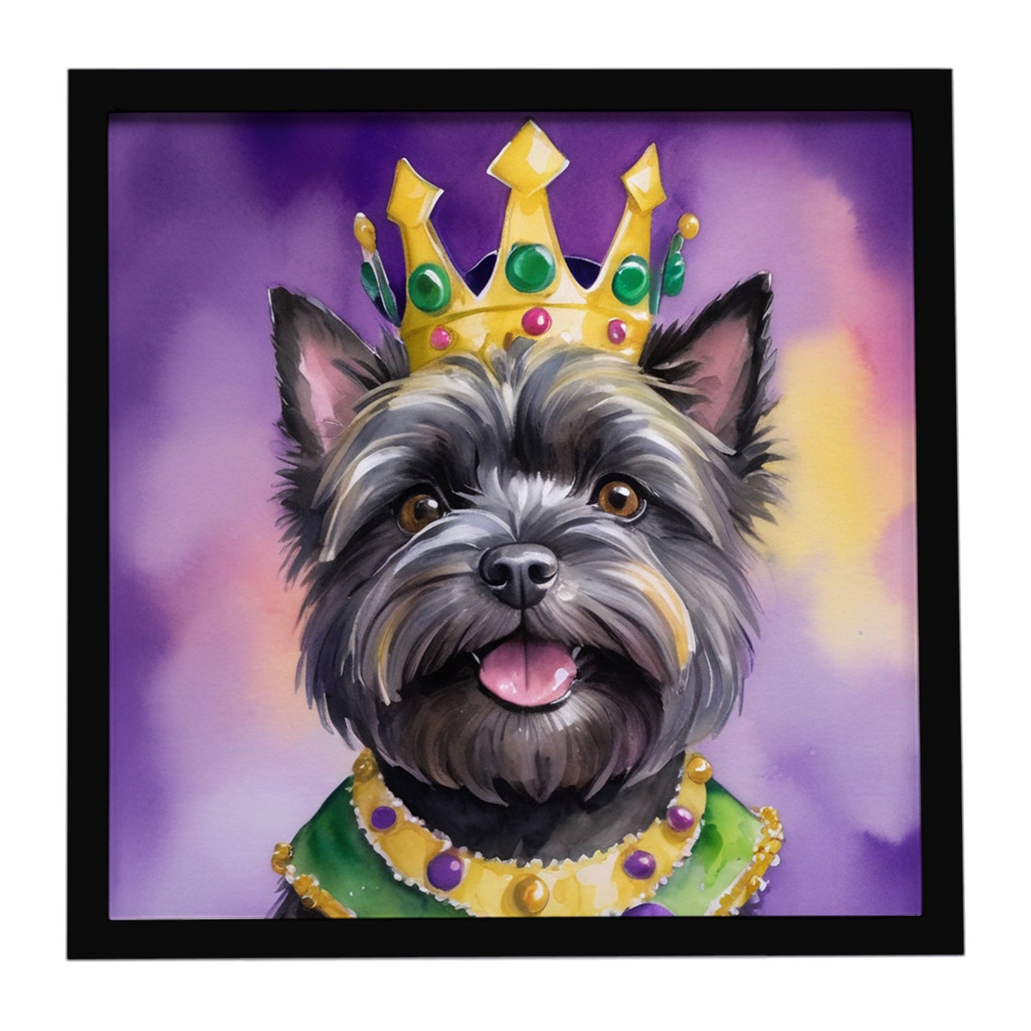Buy this Cairn Terrier King of Mardi Gras Framed Metal Print
