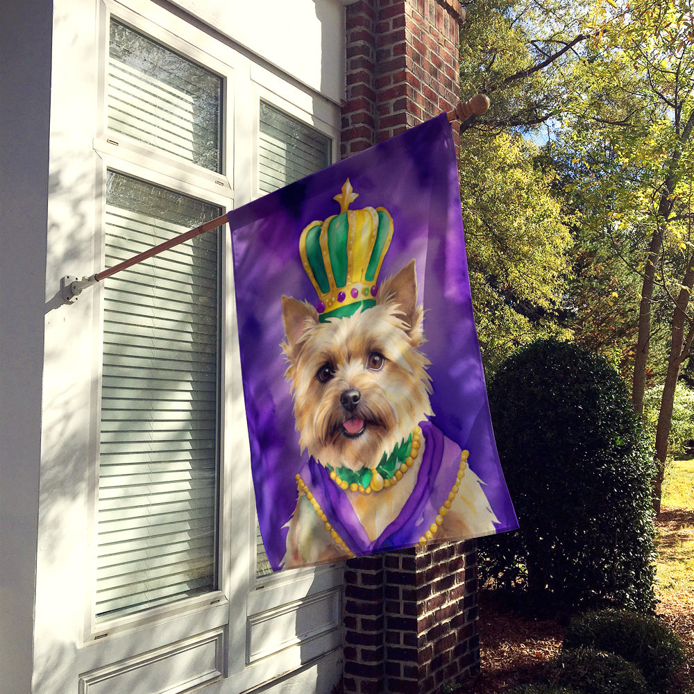 Cairn Terrier King of Mardi Gras House Flag