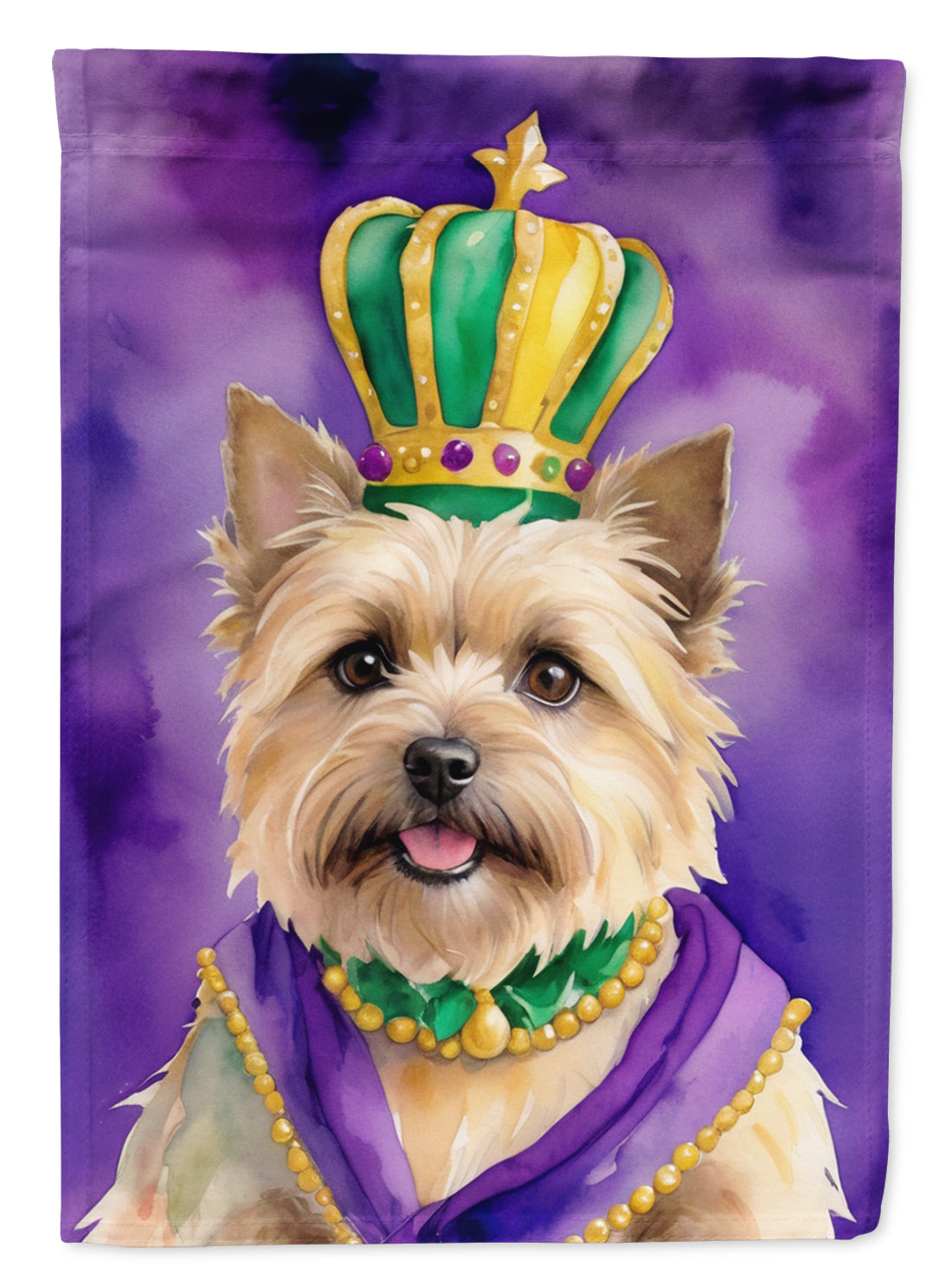 Buy this Cairn Terrier King of Mardi Gras Garden Flag