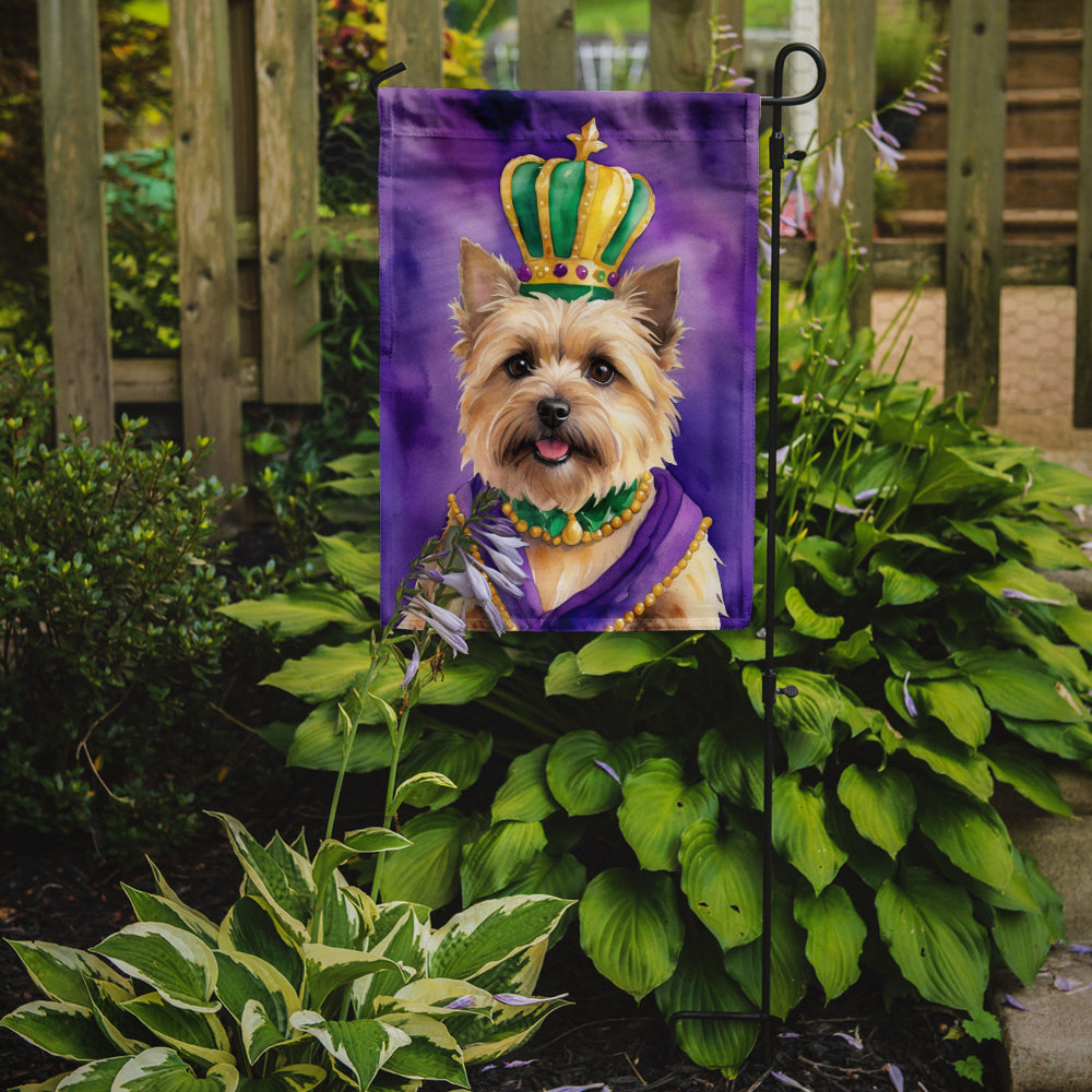 Cairn Terrier King of Mardi Gras Garden Flag