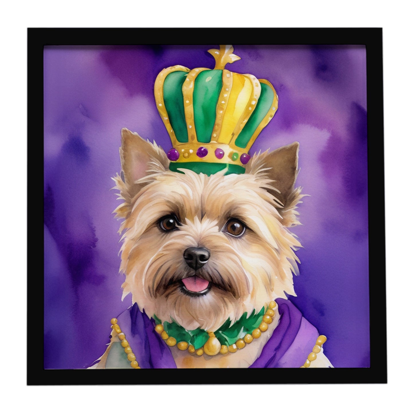 Buy this Cairn Terrier King of Mardi Gras Framed Metal Print