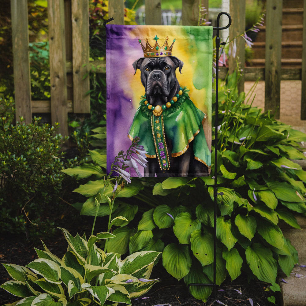 Cane Corso King of Mardi Gras Garden Flag