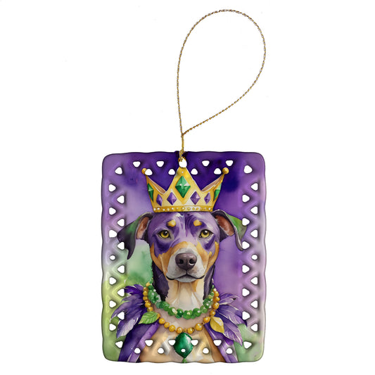 Buy this Catahoula King of Mardi Gras Porcelain Ornament