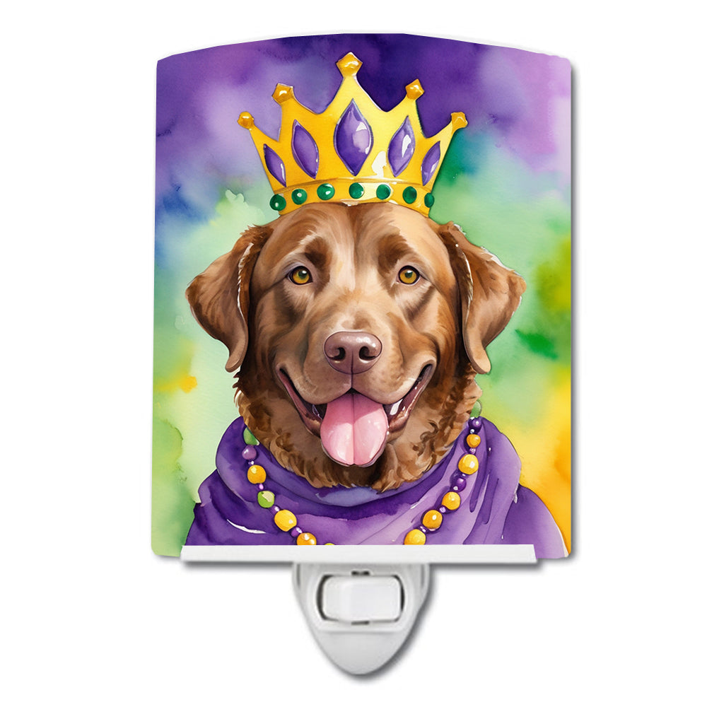 Buy this Chesapeake Bay Retriever King of Mardi Gras Ceramic Night Light