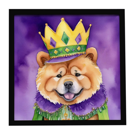 Buy this Chow Chow King of Mardi Gras Framed Metal Print