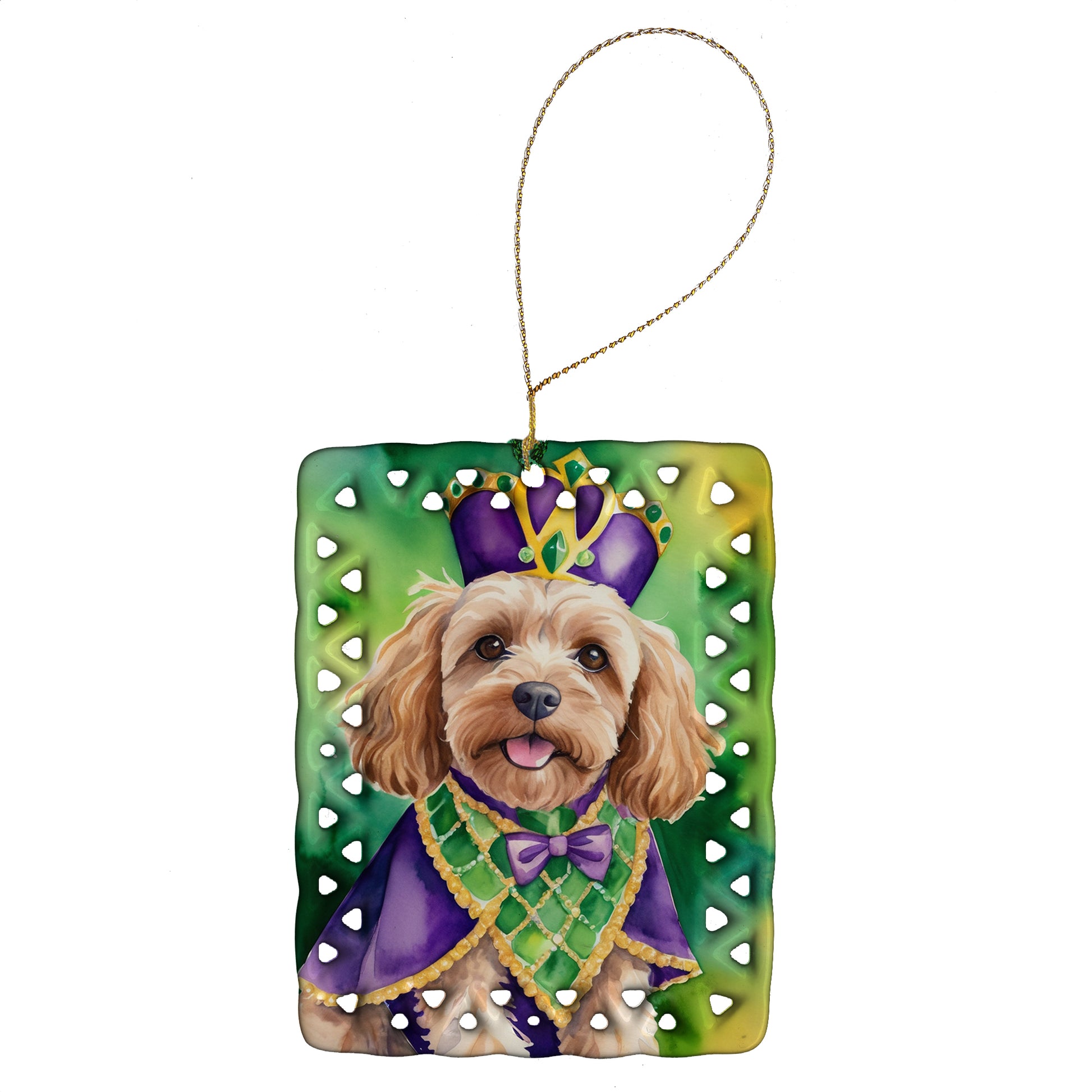 Buy this Cockapoo King of Mardi Gras Porcelain Ornament