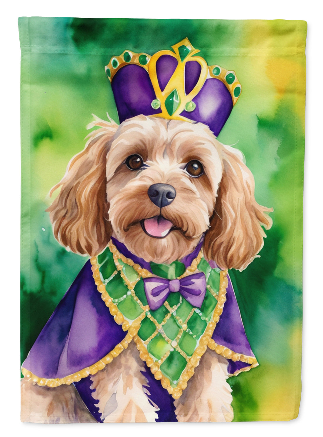 Buy this Cockapoo King of Mardi Gras Garden Flag