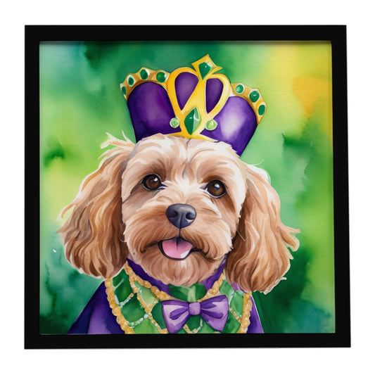 Buy this Cockapoo King of Mardi Gras Framed Metal Print