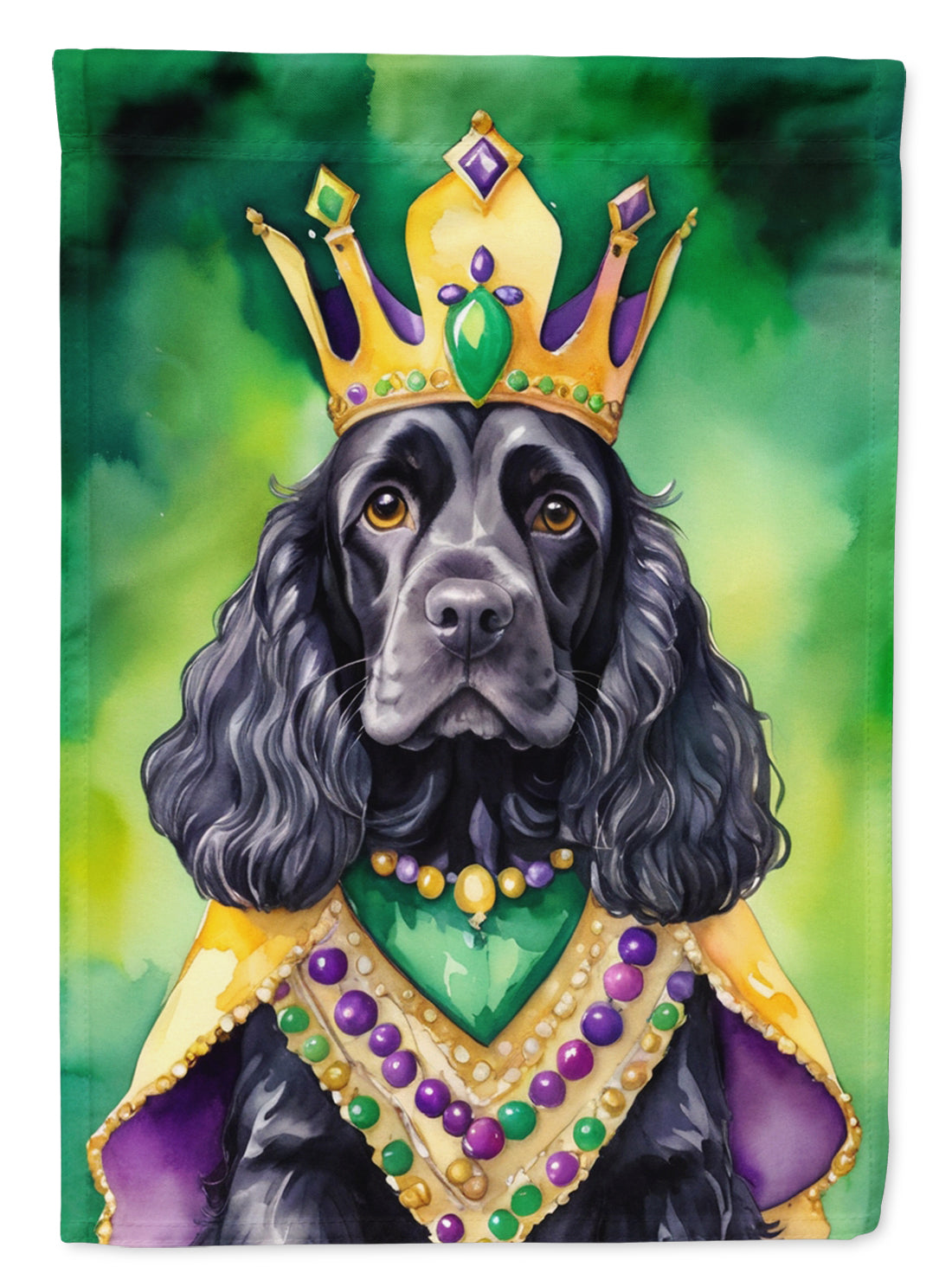 Buy this Cocker Spaniel King of Mardi Gras House Flag