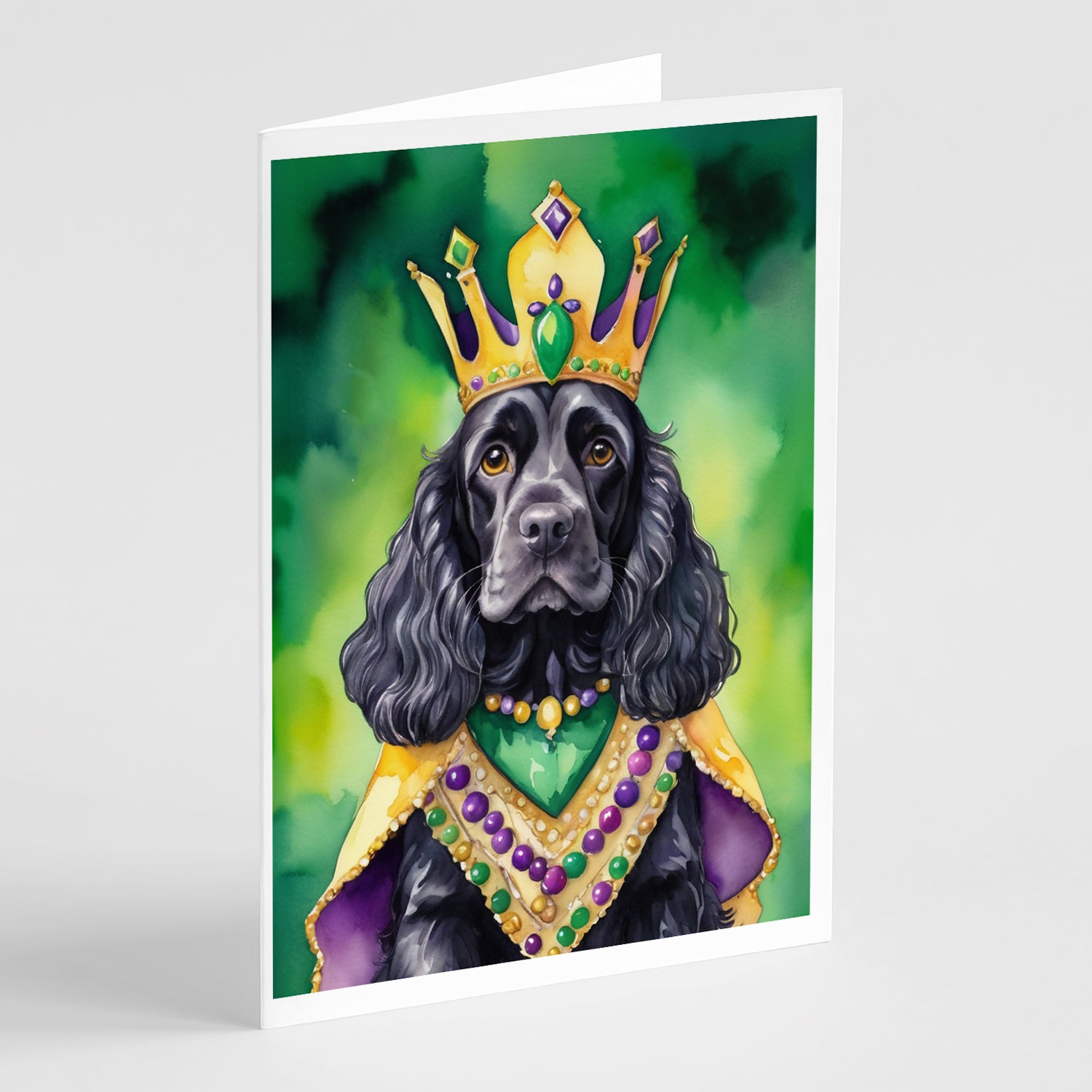 Buy this Cocker Spaniel King of Mardi Gras Greeting Cards Pack of 8