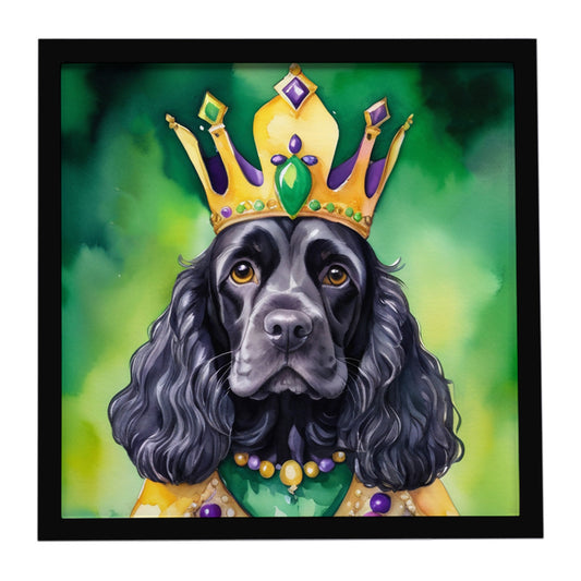 Buy this Cocker Spaniel King of Mardi Gras Framed Metal Print