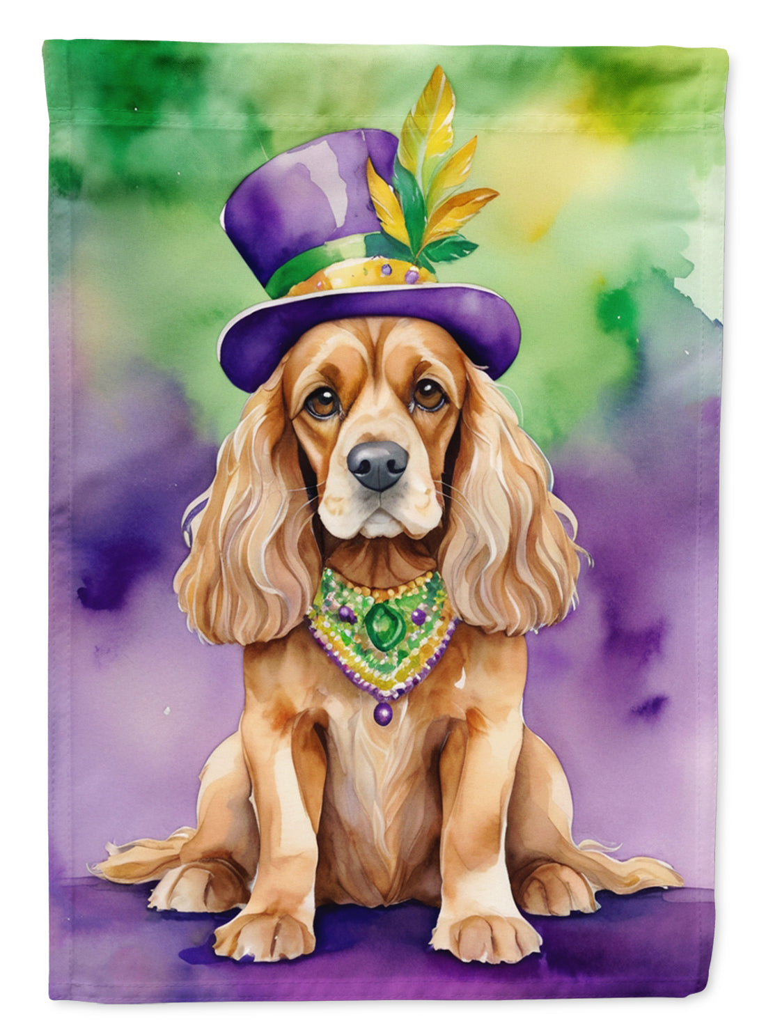 Buy this Cocker Spaniel King of Mardi Gras Garden Flag